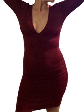 Forever 21 Maroon Midi Dress